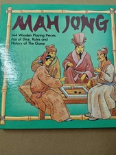 Mahjong 144-Piece Set with English Instructions Vintage