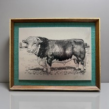 Vintage Hereford Bull Steel