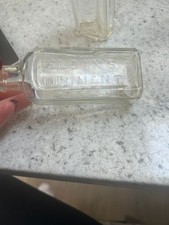ANTIQUE SLOAN'S LINIMENT GLASS APOTHECARY BOTTLE 12.5cm Tall