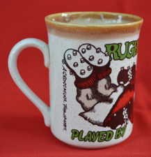 JOHN HUGHES " RUGBY / BARBARIANS GAME " GROGG MUG - WELSH BEAKER CO - FAB COND!