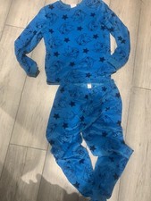 Blue Sonic The Hedgehog Pyjamas Good Condition Age 9-10 Worn Few Times  