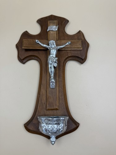 Vintage wooden holy water - holy,