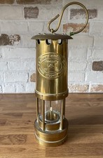 E Thomas & Williams LTD Brass Miners Lamp Cambrian No 107806 Made Aberdare Wales