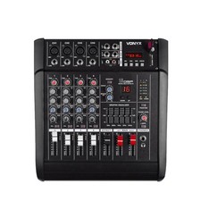 Vonyx AM5A 5 Channel Powered Mixer with DSP & Bluetooth Live Sound PA 1000W