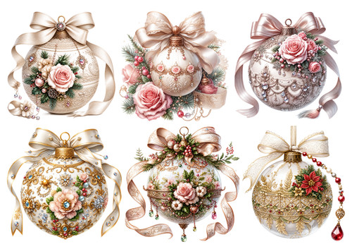 Christmas baubles 1xa4 rice - ,