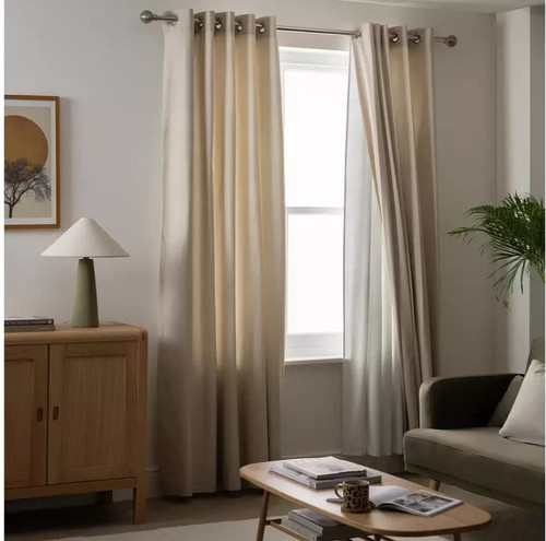 Window curtain pair white - curtain,