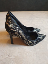 Guess Womens Court Shoes  Black/gold  Lacy Size 5uk
