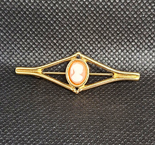 Vintage gold tone brooch bar - vintage,