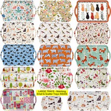 Ulster Weavers Large Small Scatter Melamine Trays Lap Serving RHS M. Floyd Cats