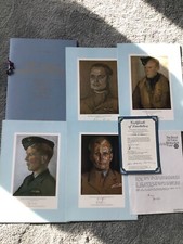 Douglas Bader RAF  Set - 4 Signed Prints-Bader-Cunningham-Lacey-Learoyd-