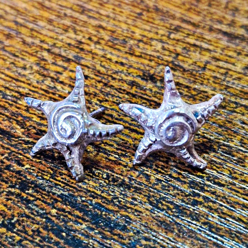 Sterling silver tone starfish - sterling,