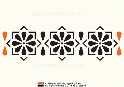 Border stencil panel - border,