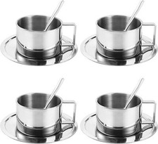 4 Pack 6.8 oz Coffee Cups Set