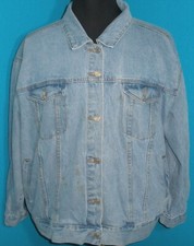 Women's 12 Vintage Miss Guided Denim Blue Jean Jacket Button Up VTG