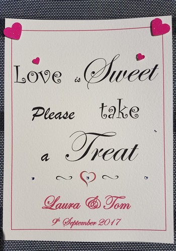 Personalised sweet table - a4,