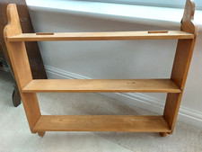 Vintage French plate rack wall shelves,  3 tier display shelf, wall hang only