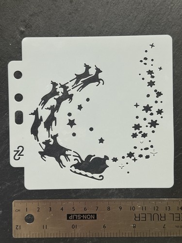 Stencil santa christmas - stencil,