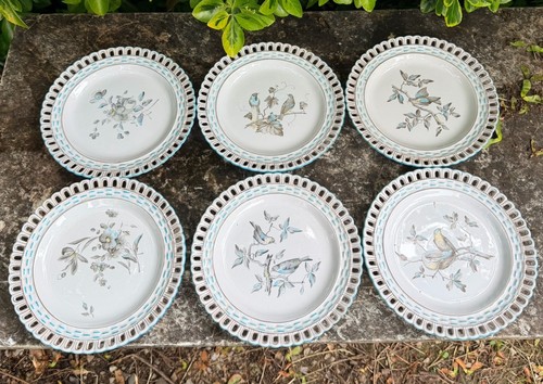 émile galle set 6 plates - galle,
