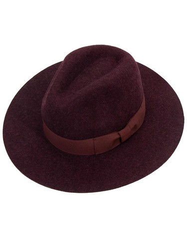 Burgundy 1940s vintage fedora - burgundy,