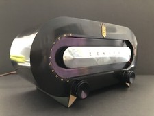Vintage Zenith Bakelite Consol-Tone Radio - Model H511Y "Racetrack" Black