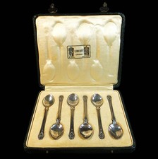 FINE BOXED SET of SIX STERLING