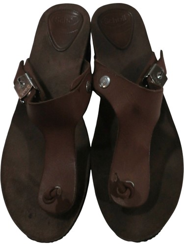 Scholl leather wedge sandals - scholl,