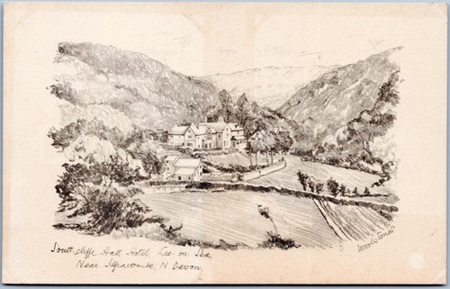 Vintage postcard hotel - vintage,