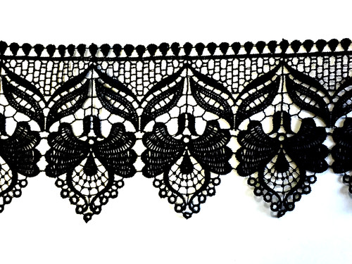 Premium quality black guipure - premium,