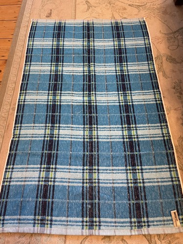Vintage retro blue plaid check - retro,