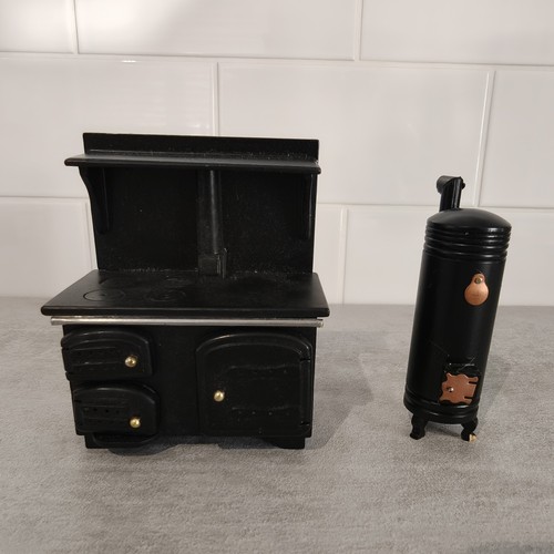 Vintage dolls house - dolls, wooden