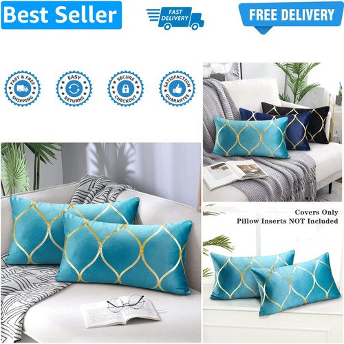 Teal blue cushions - blue, cover