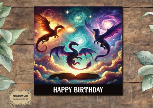 Dra 094 fantasy birthday - birthday, card