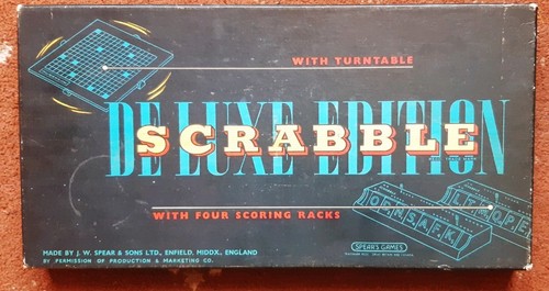 Vintage deluxe scrabble board - vintage,