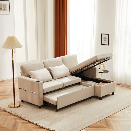 Pull out sofa - l, shape