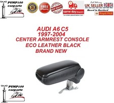 ARMREST FOR AUDI A6 C5 1997-2004 CENTER CONSOLE ECO LEATHER BLACK