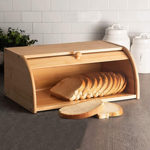 Large natural wooden - bread, box