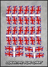 Slot Car Scalextric Flag Scenery Stickers Decals 1/32 Mixed Sheet x 16 UK