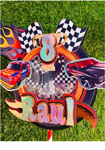 Cake topper hot wheels - cake,