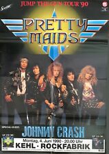 PRETTY MAIDS - Jump The Gun Tour 1990 - Konzertplakat Poster - gefaltet folded