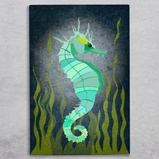 Seahorse Blue Ceramic Tile