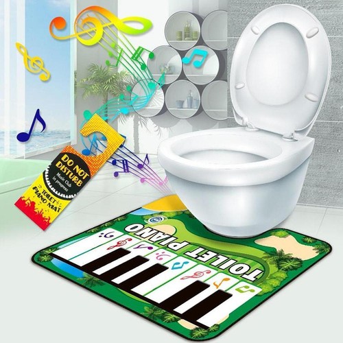 Toilet piano mat keyboard rug - toilet,