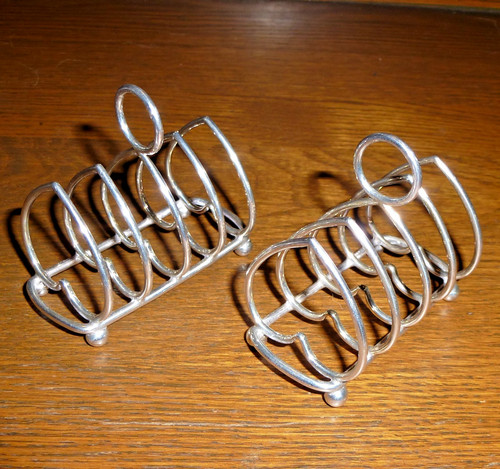 Pair antique solid - pair, silver