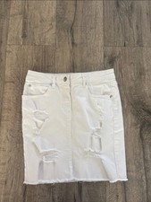 Quiz White Denim Skirt