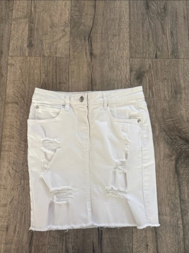 Quiz white denim skirt - quiz,