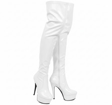LADIES BLACK RED OVER THE KNEE