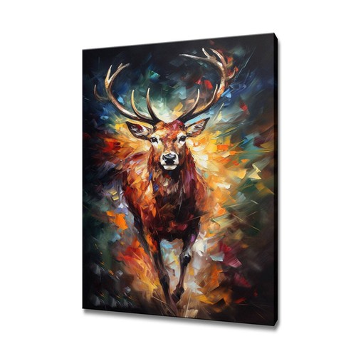 Portrait stag deer canvas - portrait,