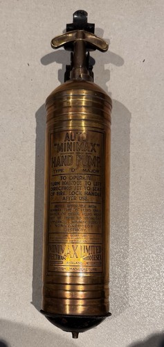 Minimax brass hand pump fire - brass,
