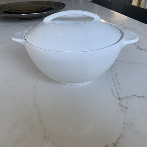 Denby white large lidded - denby,