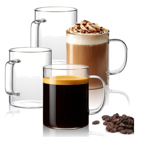 400ml glass coffee mug set - 400ml,