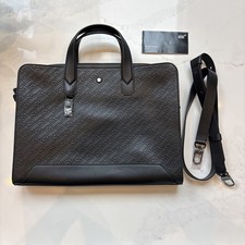 Montblanc Leather Briefcase / Document Bag - Embossed Monogram (Brand New)